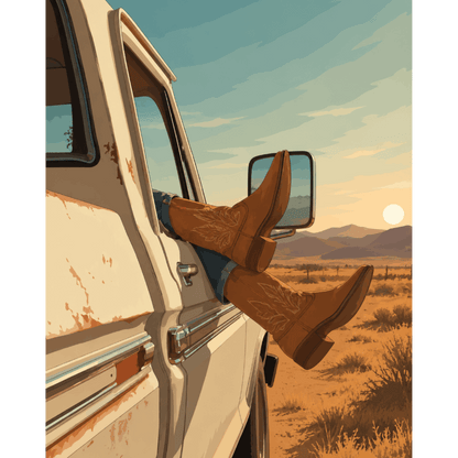 Western Roads | Paint by Number- Paint by Numbers