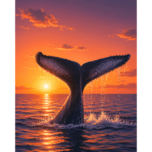 Coucher de Soleil Queue de Baleine | Peinture par numéros