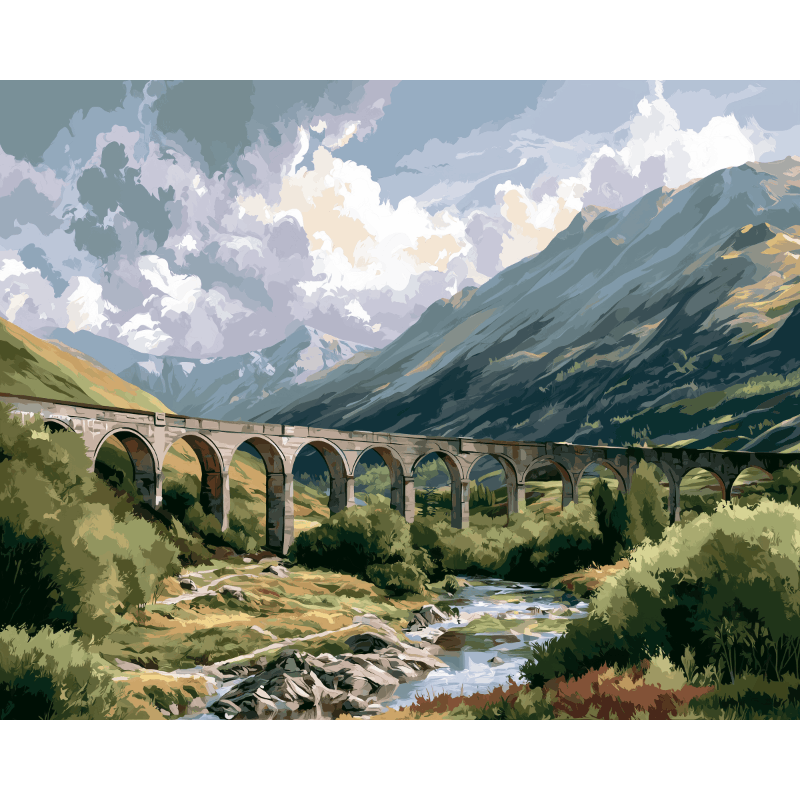 Glenfinnan Viaduct | Paint by Number- Paint by Numbers