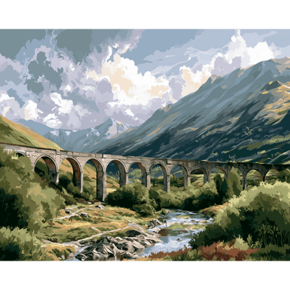 Glenfinnan Viaduct | Paint by Number- Paint by Numbers