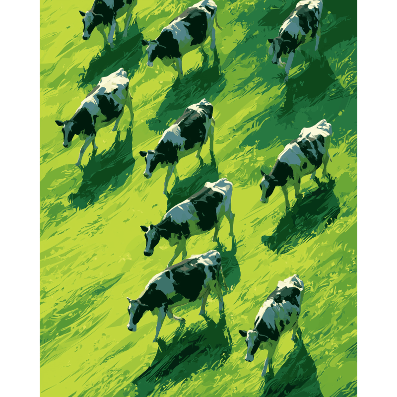 Green Pastures | Paint by Number- Paint by Numbers