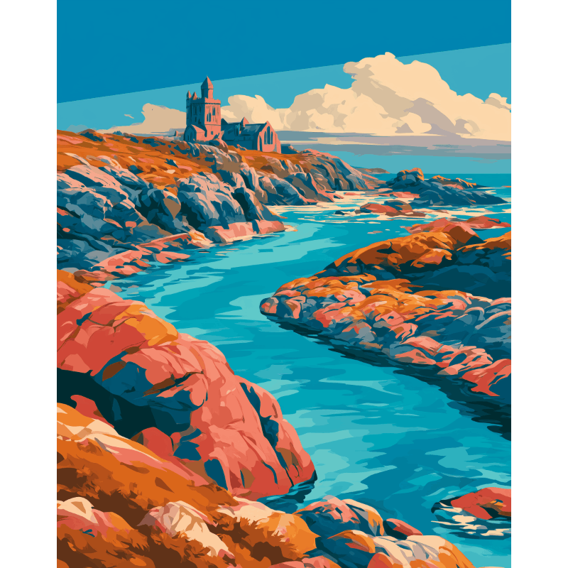 Abbey of Iona | Paint by Number- Paint by Numbers