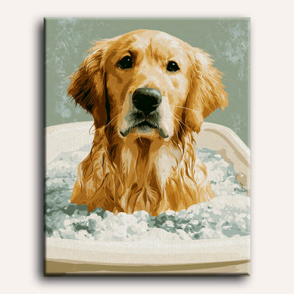Soaking in the Bath | Paint by Number