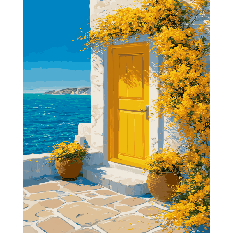 Mediterranean Welcome | Paint by Number- Paint by Numbers