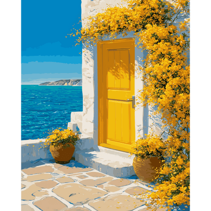Mediterranean Welcome | Paint by Number- Paint by Numbers