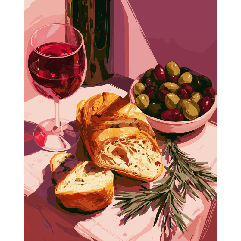 Mediterranean Aperitivo | Paint by Number- Paint by Numbers