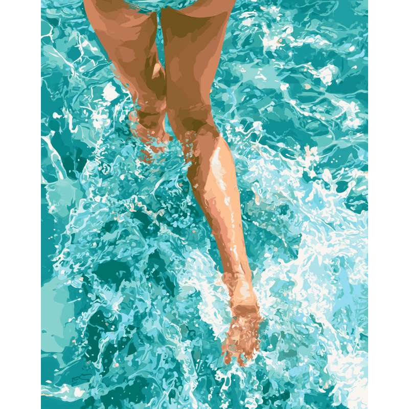 Sunlit Splash | Paint by Number- Paint by Numbers