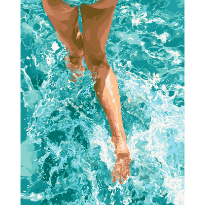 Sunlit Splash | Paint by Number- Paint by Numbers