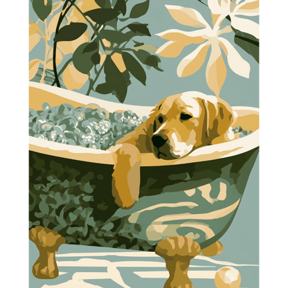 Golden Serenity | Paint by Number- Paint by Numbers