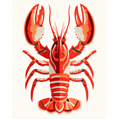 Red Lobster | Paint by Number- Paint by Numbers