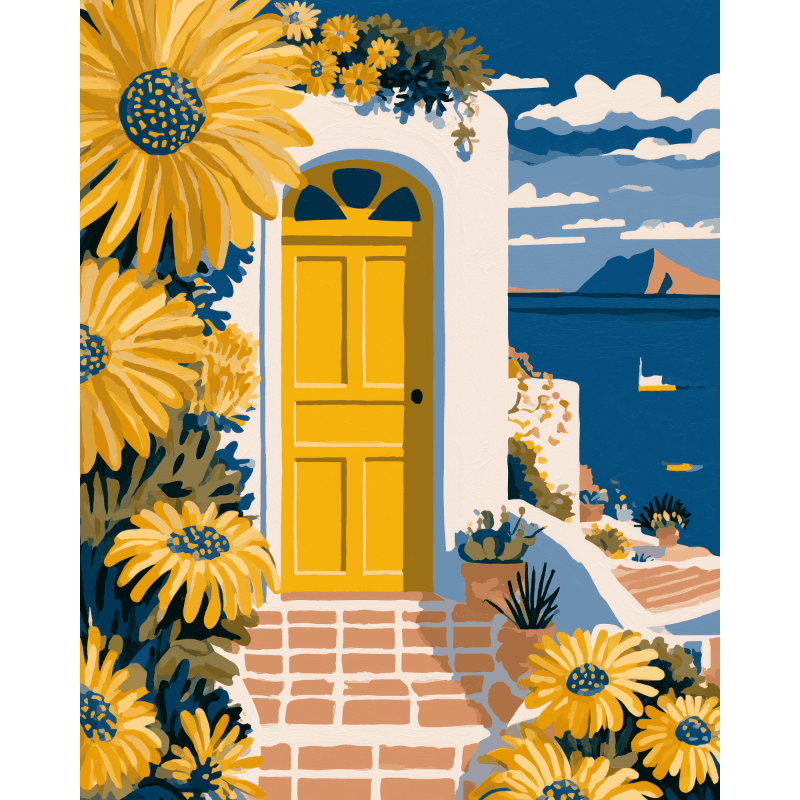 Yellow Door | Paint by Number- Paint by Numbers