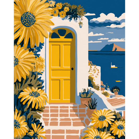 Yellow Door | Paint by Number- Paint by Numbers