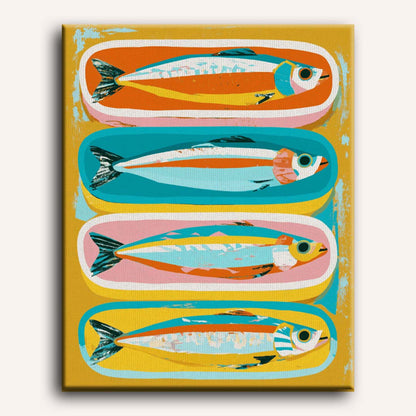 Four Sardines | Paint by Number