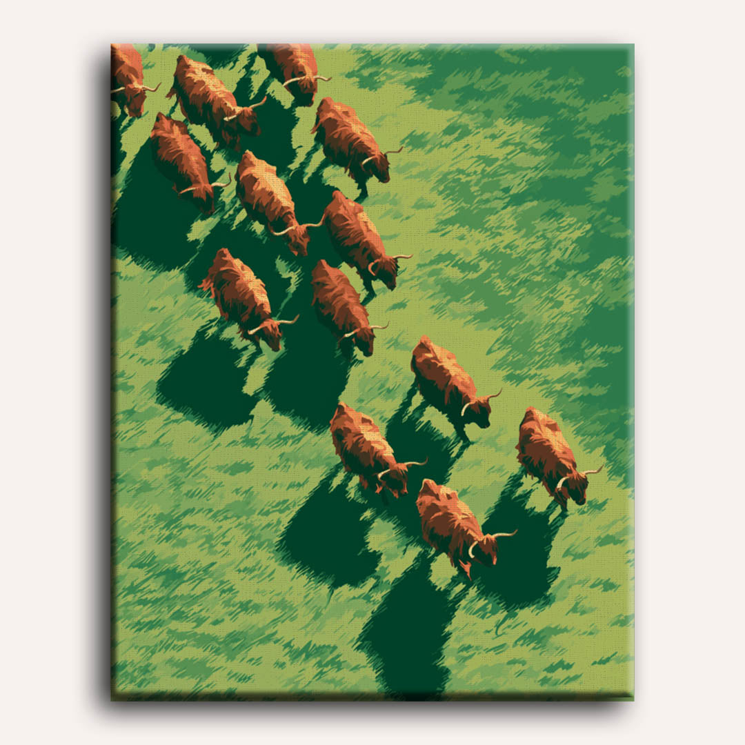 Golden Herd | Paint by Number