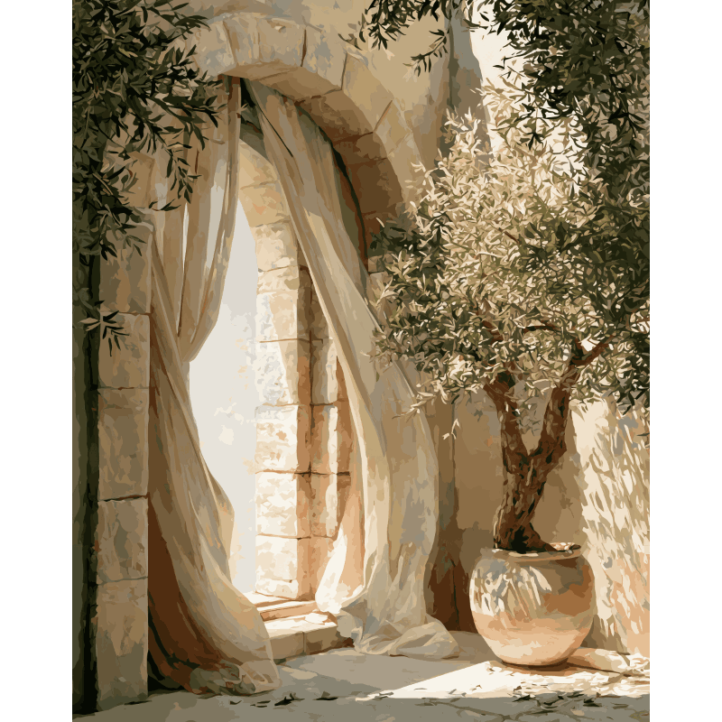 The Stone Archway | Paint by Number- Paint by Numbers