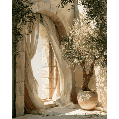 The Stone Archway | Paint by Number- Paint by Numbers