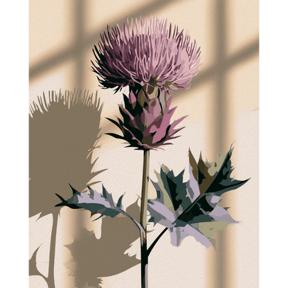 Scottish Thistle | Paint by Number- Paint by Numbers