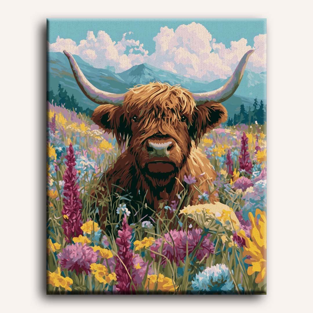 Highland in Bloom | Paint by Number