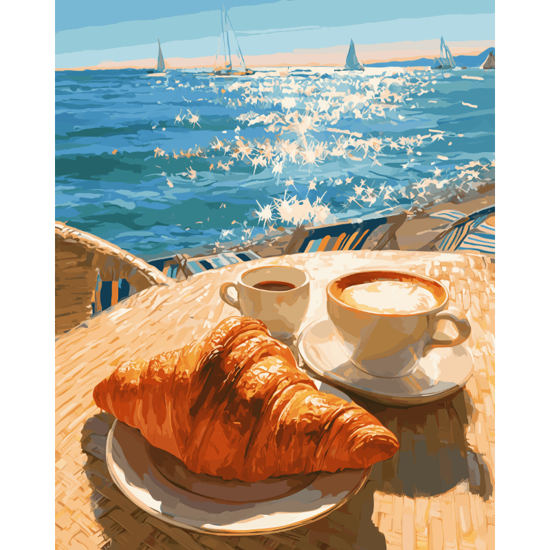 Seaside Breakfast | Paint by Number- Paint by Numbers