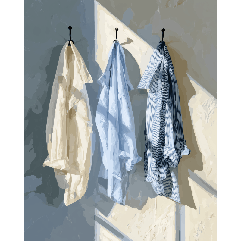 Camisas al Sol | Pintar por números- Pintar por números