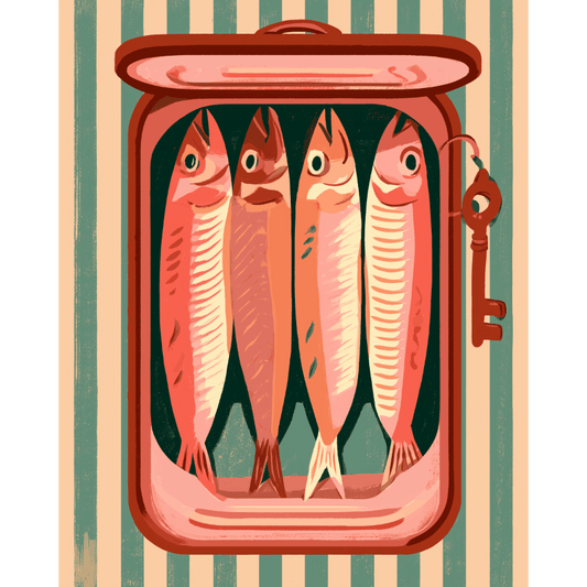 Rose Sardines | Peinture par numéros Peinture par numéros