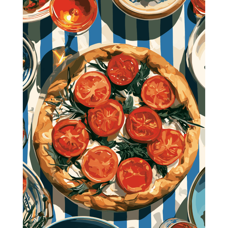 Italian Dinner | Paint by Number- Paint by Numbers
