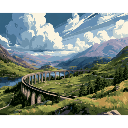 Bridge Through the Glen | Paint by Number- Paint by Numbers