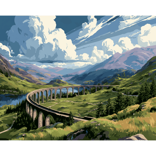 Bridge Through the Glen | Paint by Number- Paint by Numbers