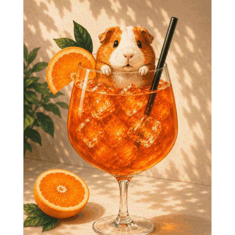 Aperol Whiskers | Paint by Number- Paint by Numbers