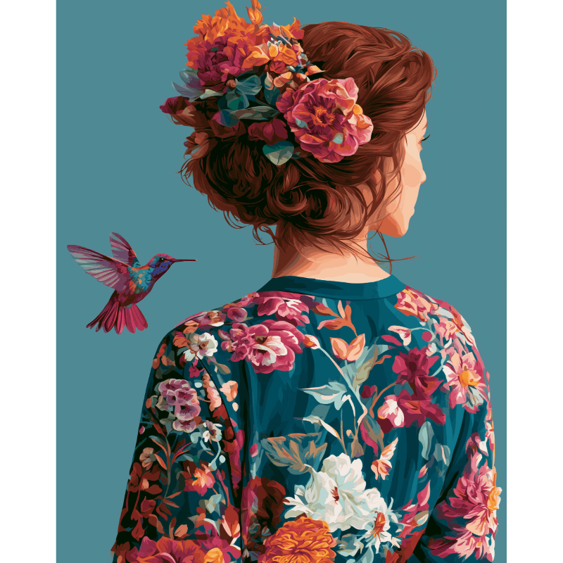 Blooming Elegance | Paint by Number- Paint by Numbers