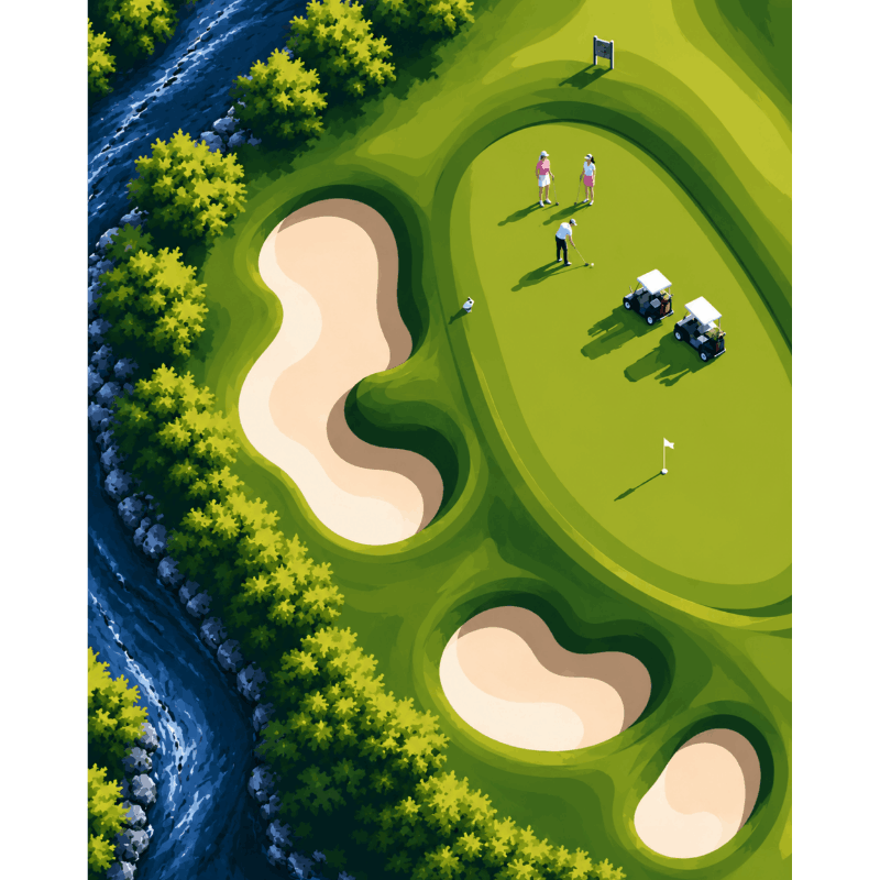 Champions Greens | Paint by Number- Paint by Numbers