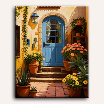 Courtyard in Bloom | Paint by Number