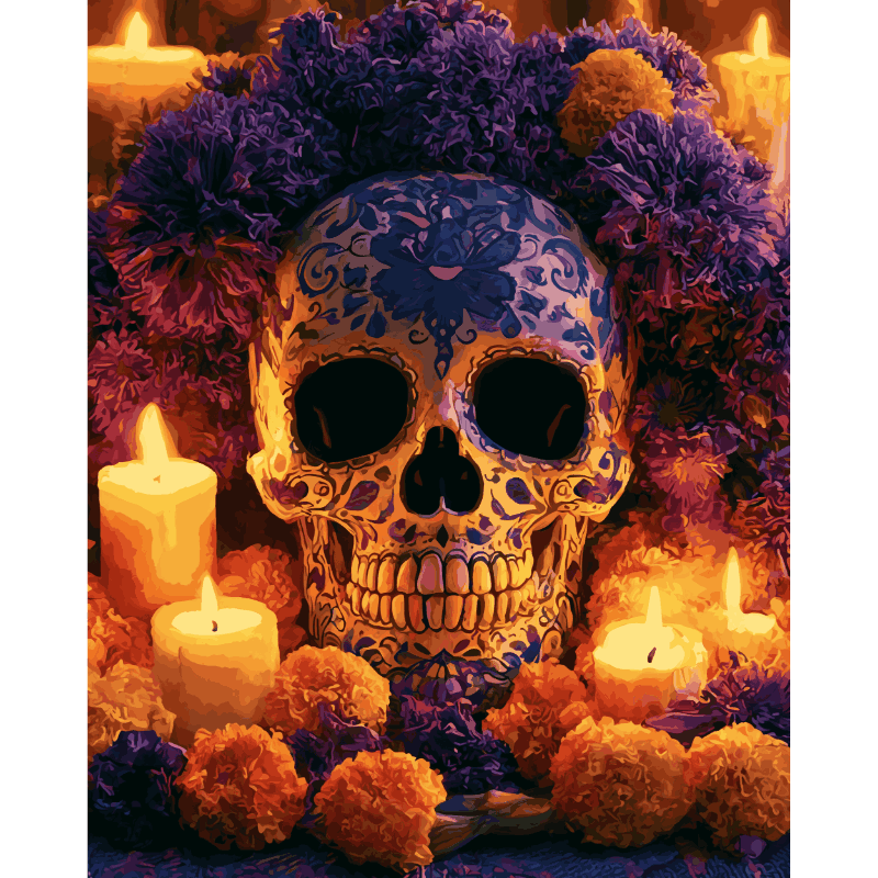 Día de los Muertos Tribute | Paint by Number- Paint by Numbers