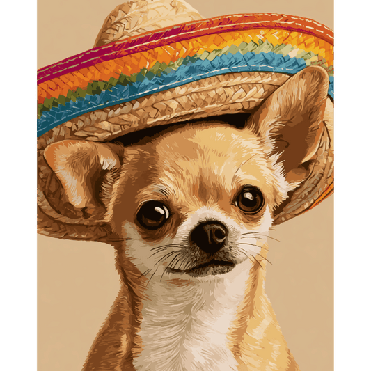 Fiesta Chihuahua | Paint by Number- Paint by Numbers