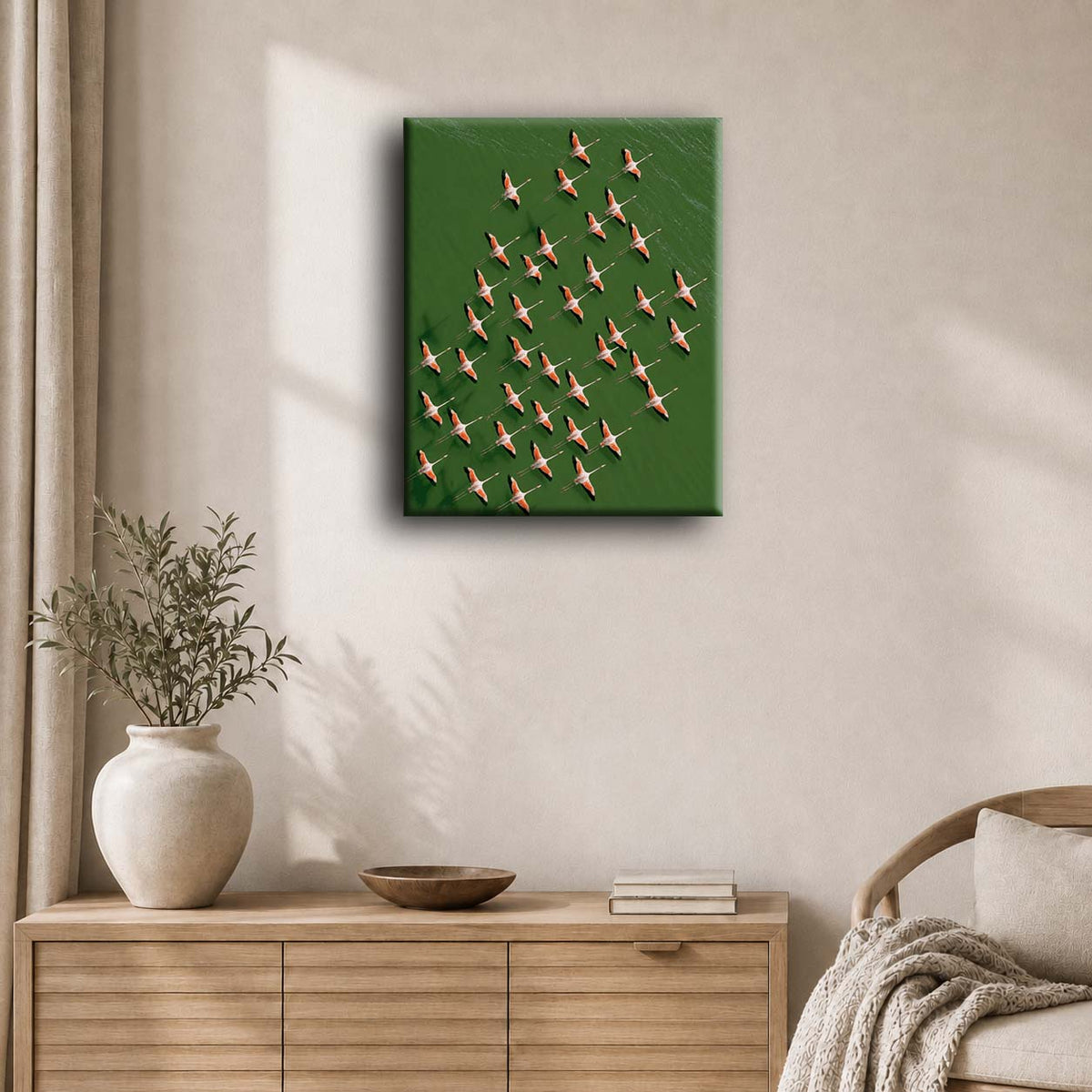 Flamingos From Above | Paint by Number