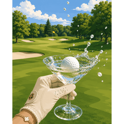 Golf & Martini | Paint by Number- Paint by Numbers