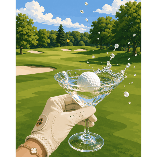 Golf & Martini | Paint by Number- Paint by Numbers