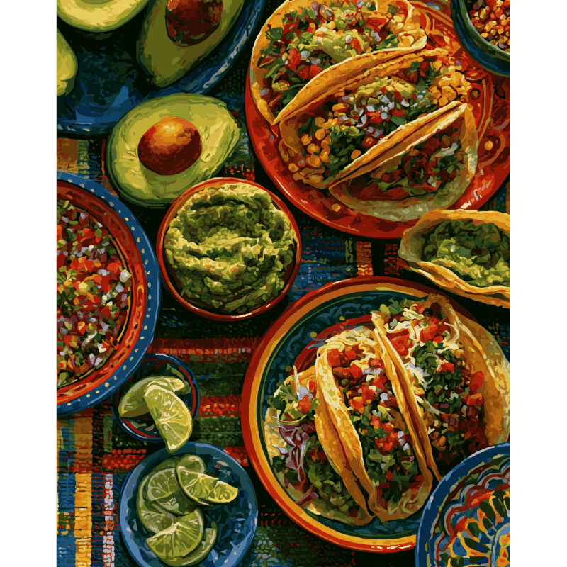 Guac Party | Paint by Number- Paint by Numbers