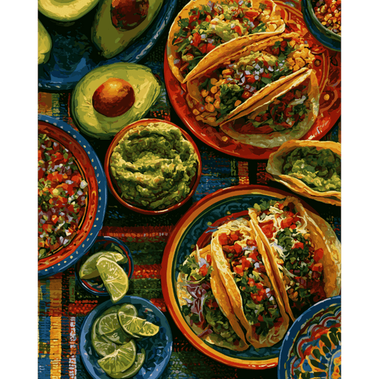 Guac Party | Paint by Number- Paint by Numbers
