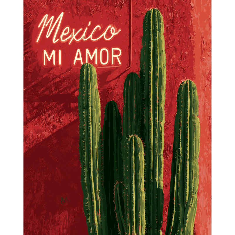 Mexique Mon Amour | Peinture par numéros- Peinture par numéros
