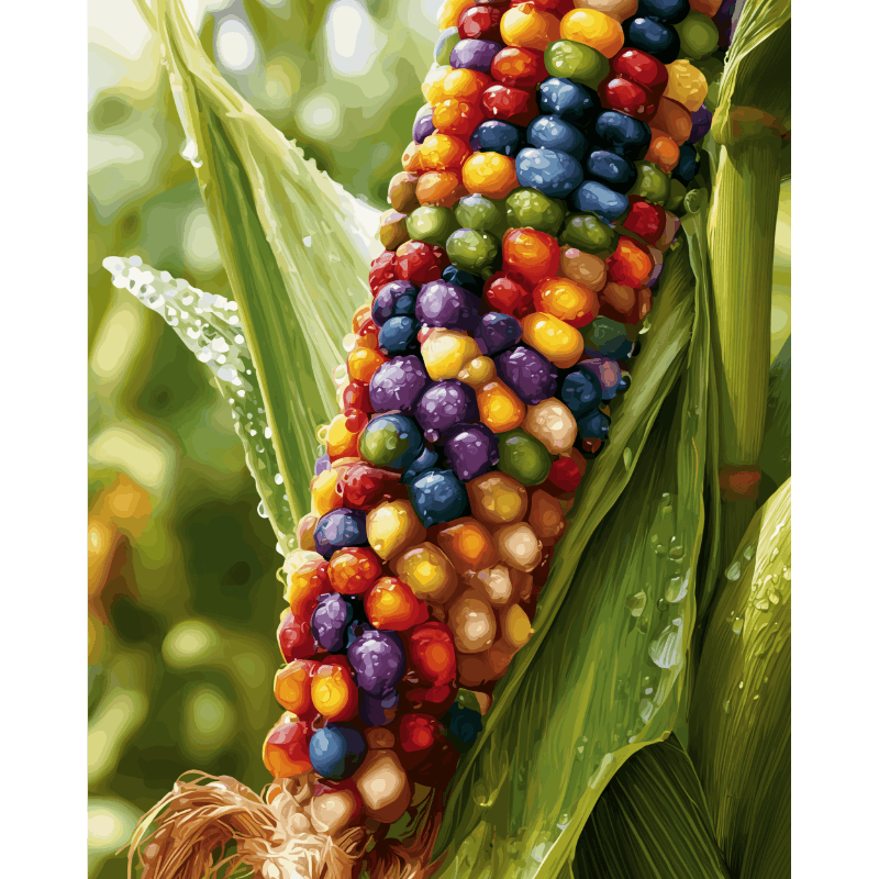 Rainbow Harvest | Paint by Number- Paint by Numbers