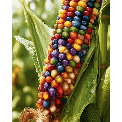 Rainbow Harvest | Paint by Number- Paint by Numbers