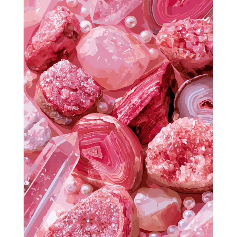 Rose Quartz | Paint by Number- Paint by Numbers