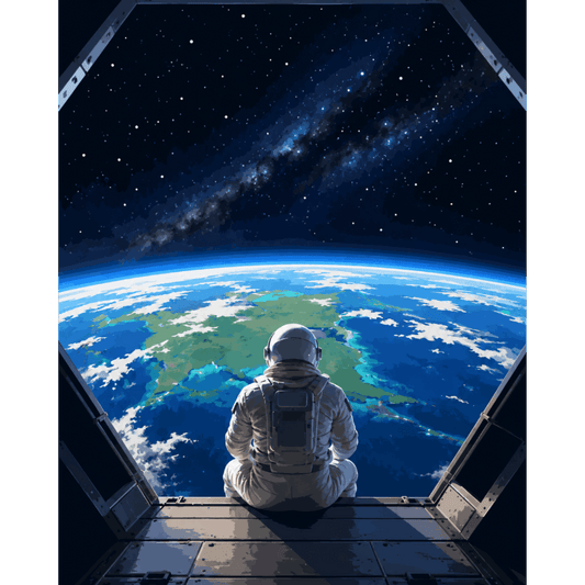 Fenêtre sur la Terre | Peinture par numéros- Peinture par numéros