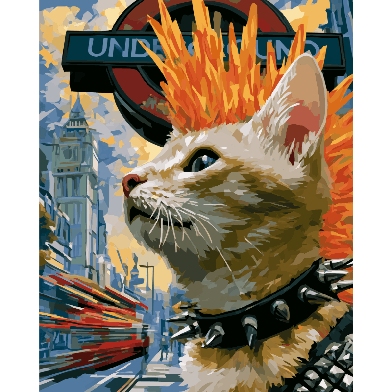 Anarchy Whiskers | Paint by Number- Paint by Numbers