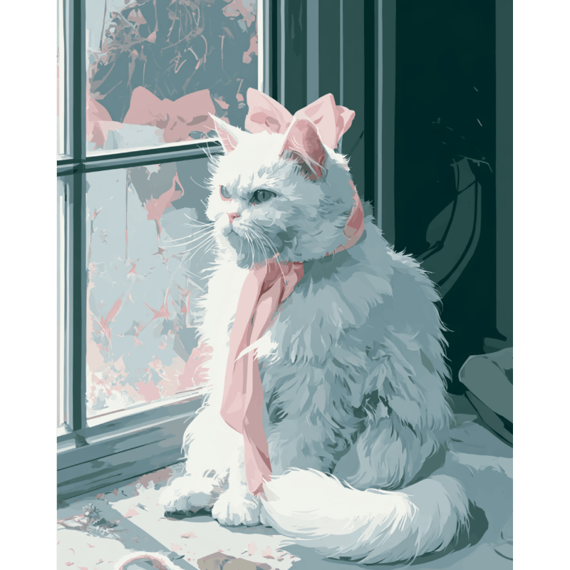 Blush Whiskers | Paint by Number- Paint by Numbers