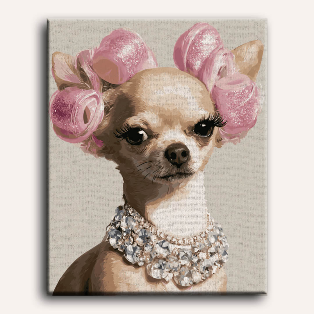 Chihuahua-diva | Maleri etter tall