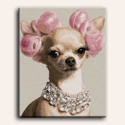Chihuahua-diva | Maleri etter tall