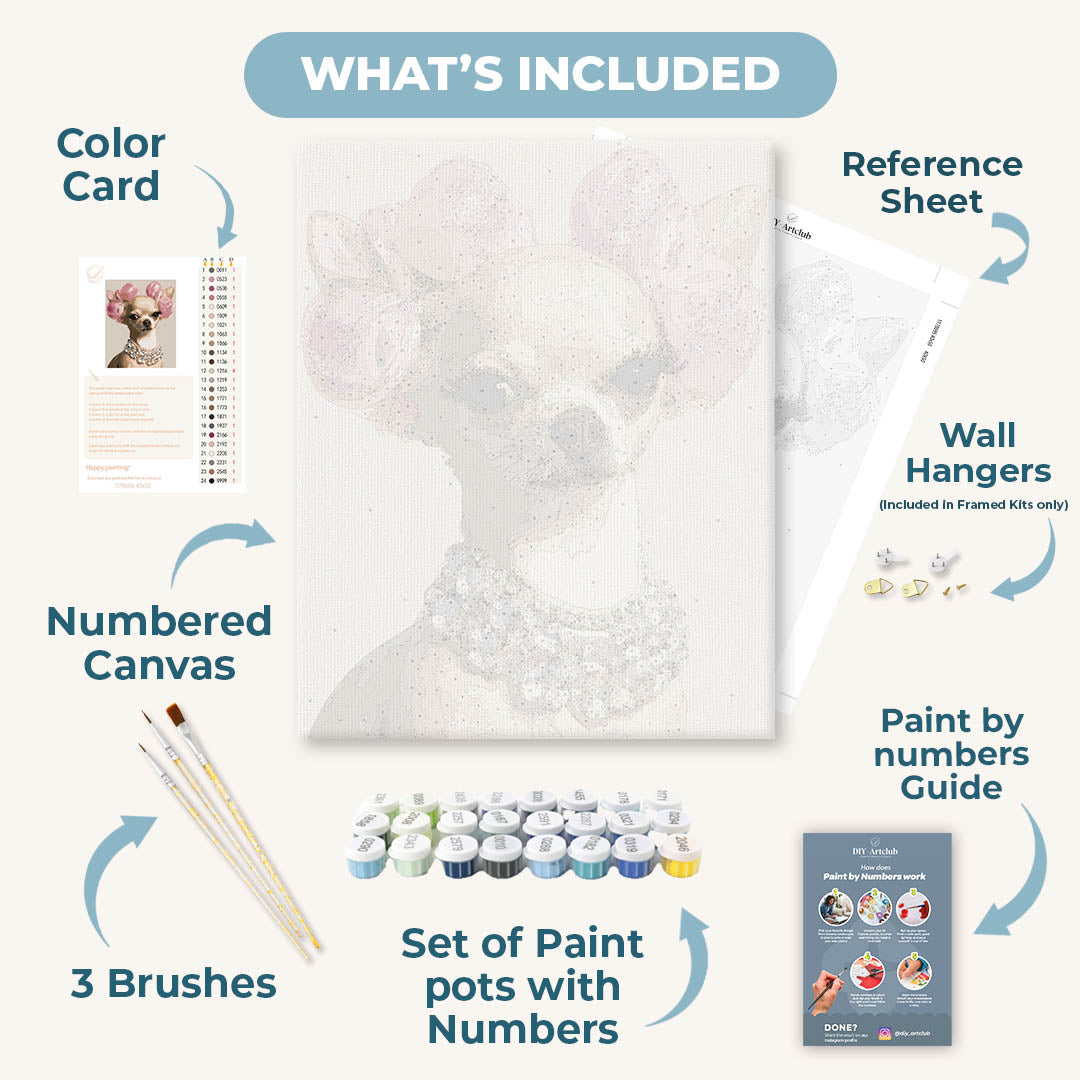 Chihuahua-diva | Maleri etter tall