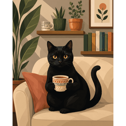Coffee Whiskers | Paint by Number- Paint by Numbers